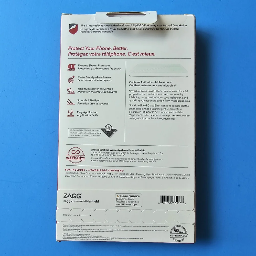 iPhone XR/11/12/12 Pro - ZAGG Glass Elite+ Screen Protector (CLEAR)